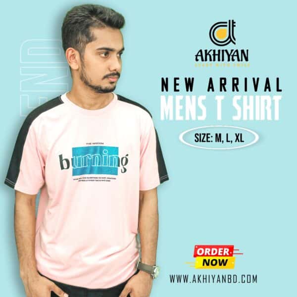 BURNING - Mens T-Shirt (PINK)