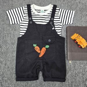 Twill Romper (BLACK)