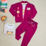 Kids 3 Pcs Set (Jacket + T-shirt + Pant) - Merun