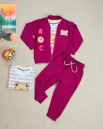 Kids 3 Pcs Set (Jacket + T-shirt + Pant) - Merun