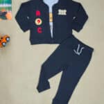 Kids 3 Pcs Set (Jacket + T-shirt + Pant) - Black