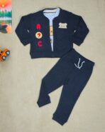 Kids 3 Pcs Set (Jacket + T-shirt + Pant) - Black