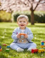 Kids 3 Pcs Set (Jacket + T-shirt + Pant) - Sky Blue - Image 2